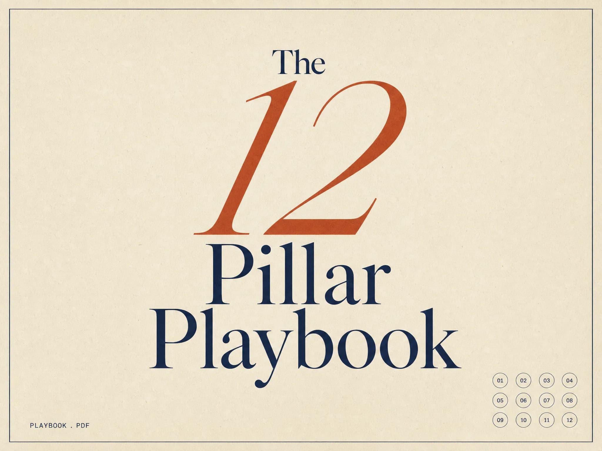 Cover of the 12-Pillar Implementation Playbook