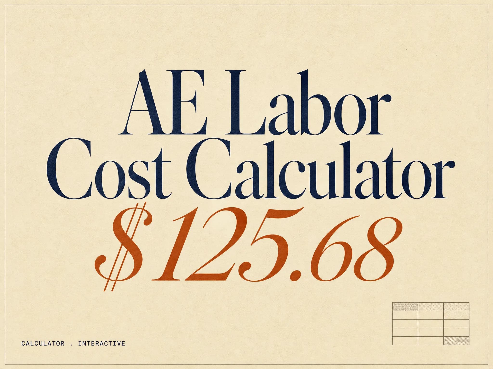 Cover of AE Labor Cost Calculator